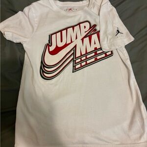 Jordan White and Red Jumpman Short Sleeve Tee